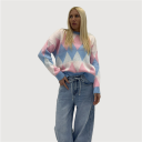 maglioncino disegno geometrico scacchi